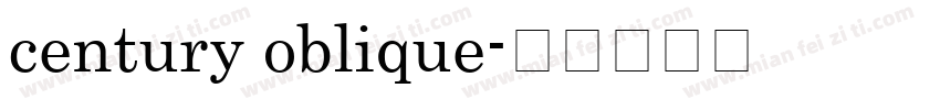 century oblique字体转换